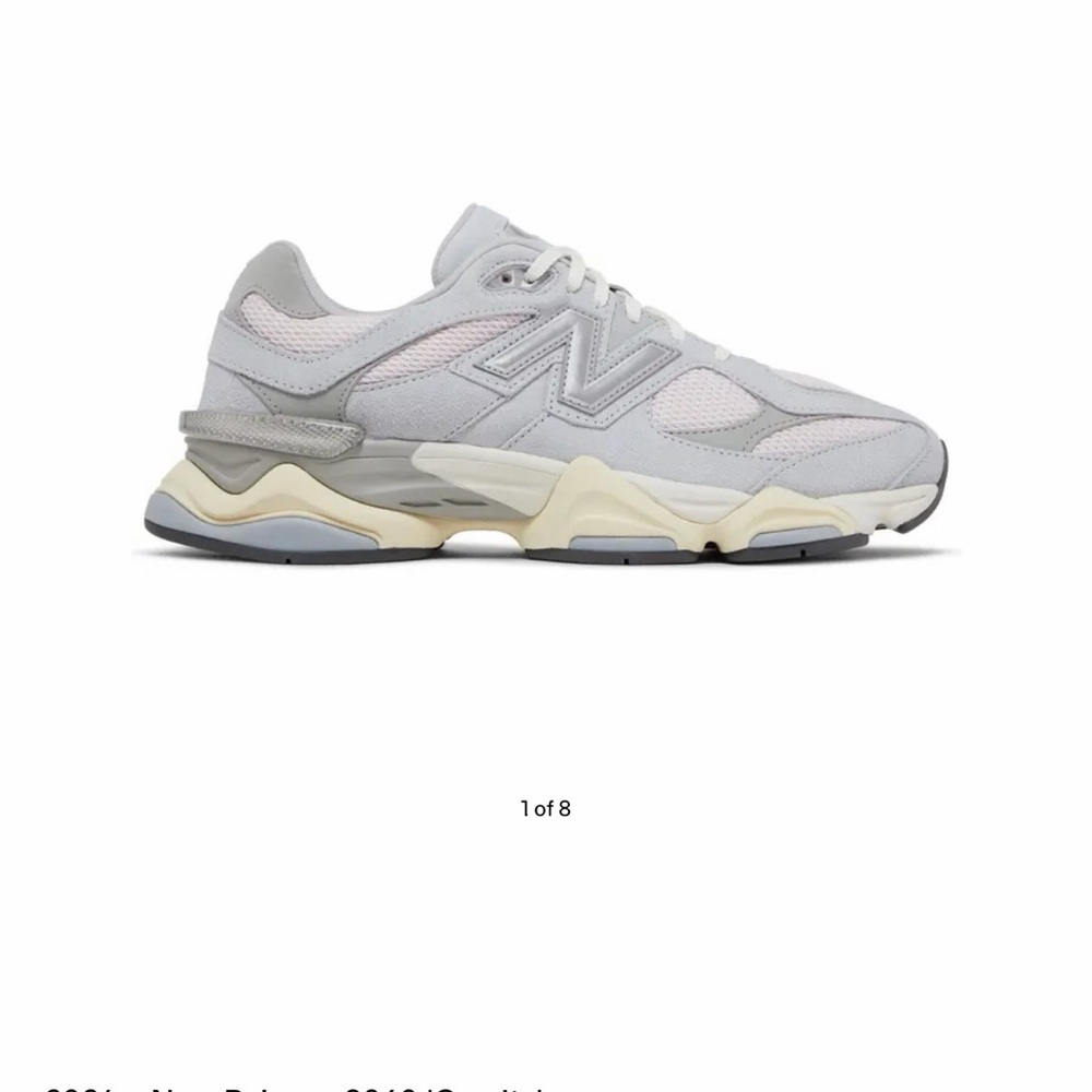 New Balance Women's Light Gray and Cream Sneakers